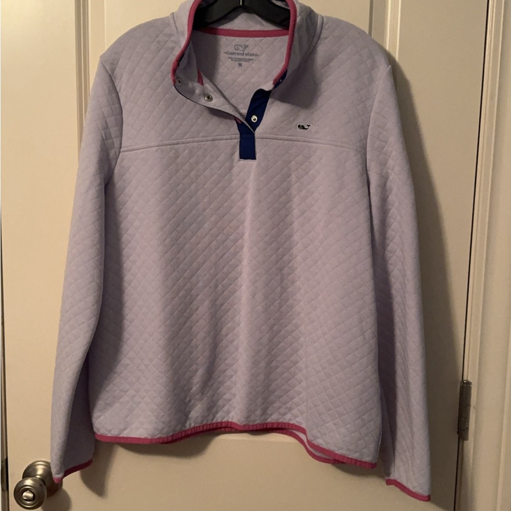Vineyard Vines Light Purple Quilted Pullover